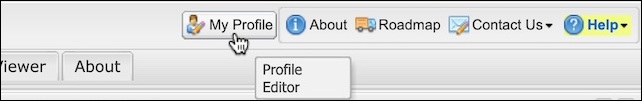 Screenshot of "My Profile" button